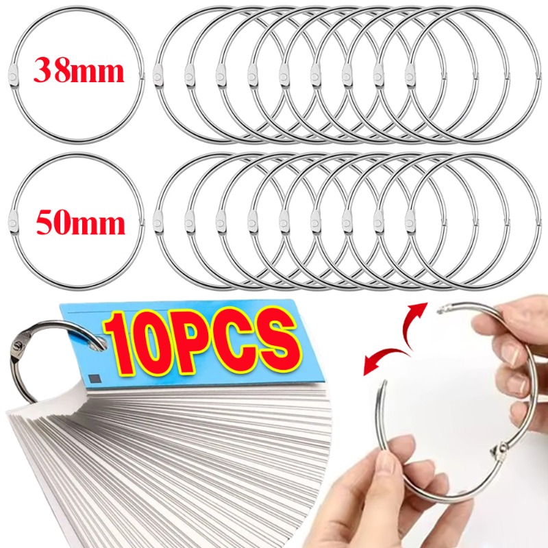 Photography Paper - 1-10 قطع حلقات معدنية لتجليد الكتب
