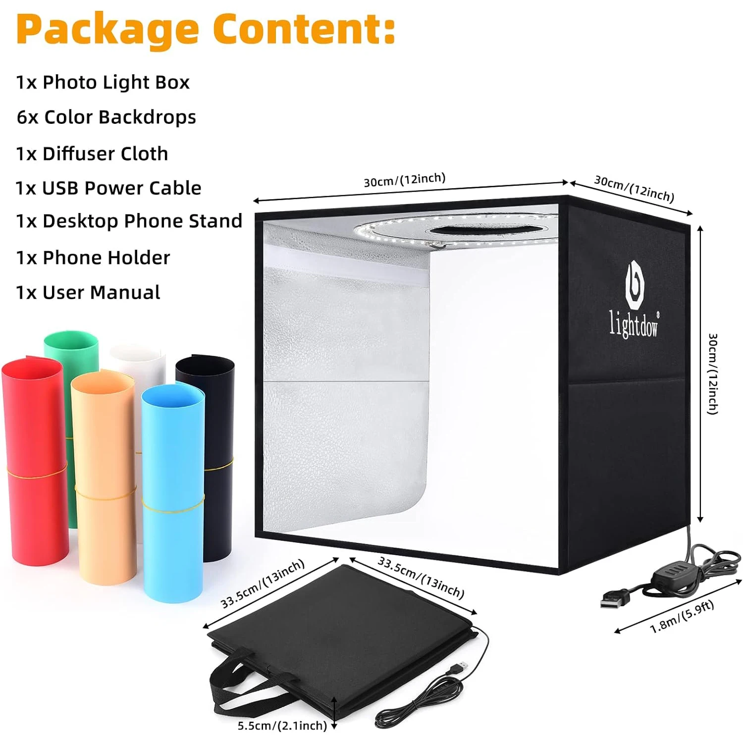 Photography Composition - Lightdow Photo Studio Light Box Kit