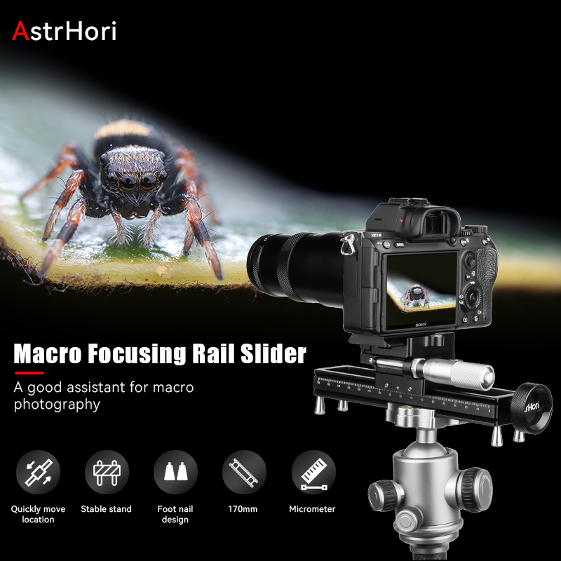 Camera Slider Rail - منزلق سكة تركيز ماكرو أستري ،