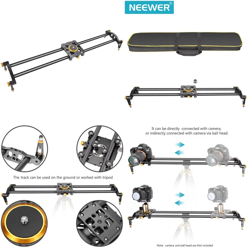 Camera Slider Rail - نظام تثبيت كاميرا فيديو من ألياف