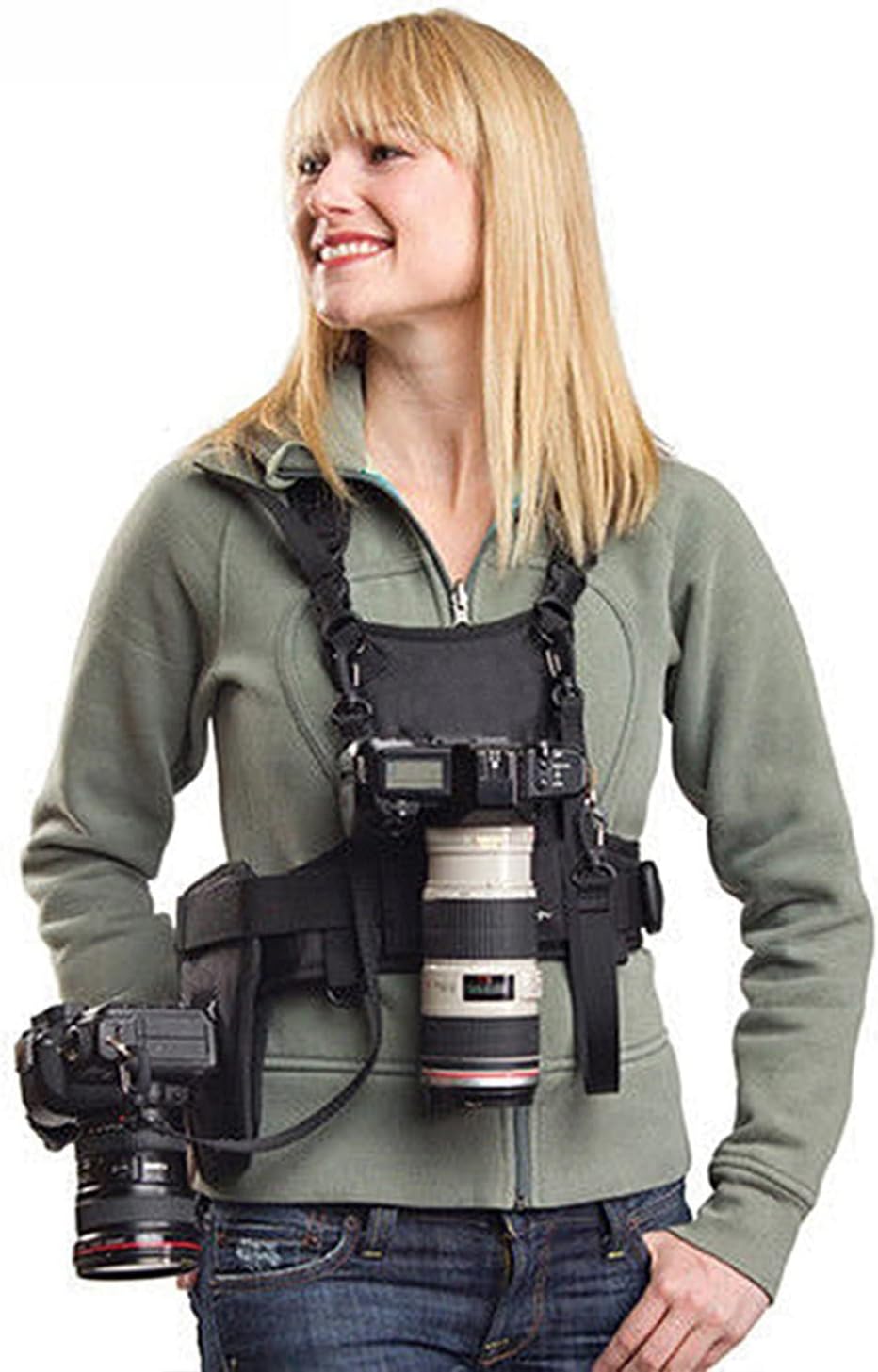 Photography Zone System - تحمل 2 DSLR كاميرا مزدوجة حزام
