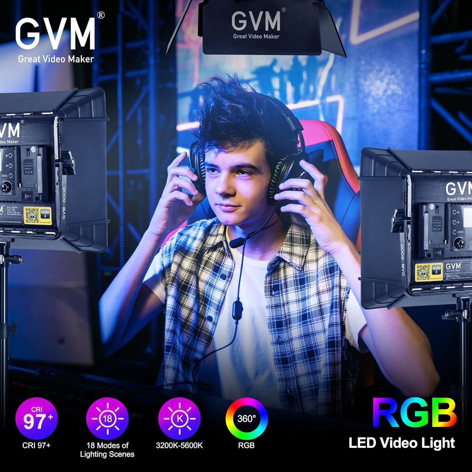 مجموعة إضاءة فيديو LED RGB، 3  - مراجعة Photography Youtube وسعره