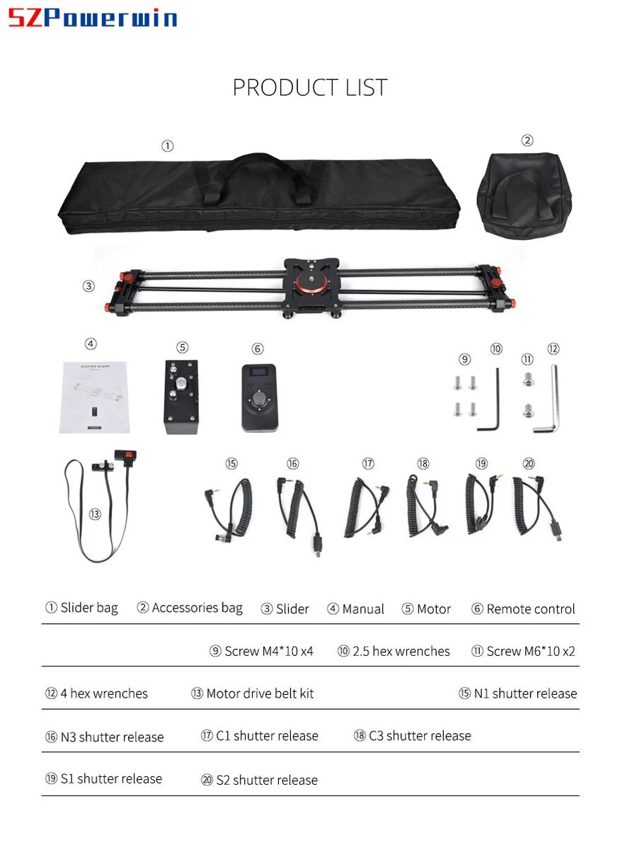SZPowerwin 80 سنتيمتر المهنية  - مراجعة Camera Slider Rail وسعره