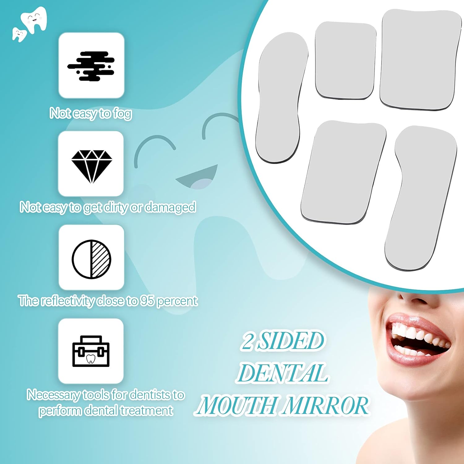5 قطعة مرآة الفم للأسنان عاكس  - مراجعة Photography Dental وسعره
