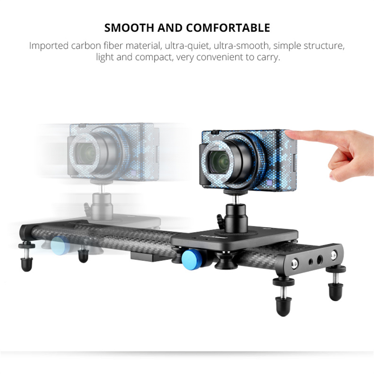 YELANGU 40 سنتيمتر ألياف الكرب - مراجعة Camera Slider Rail وسعره