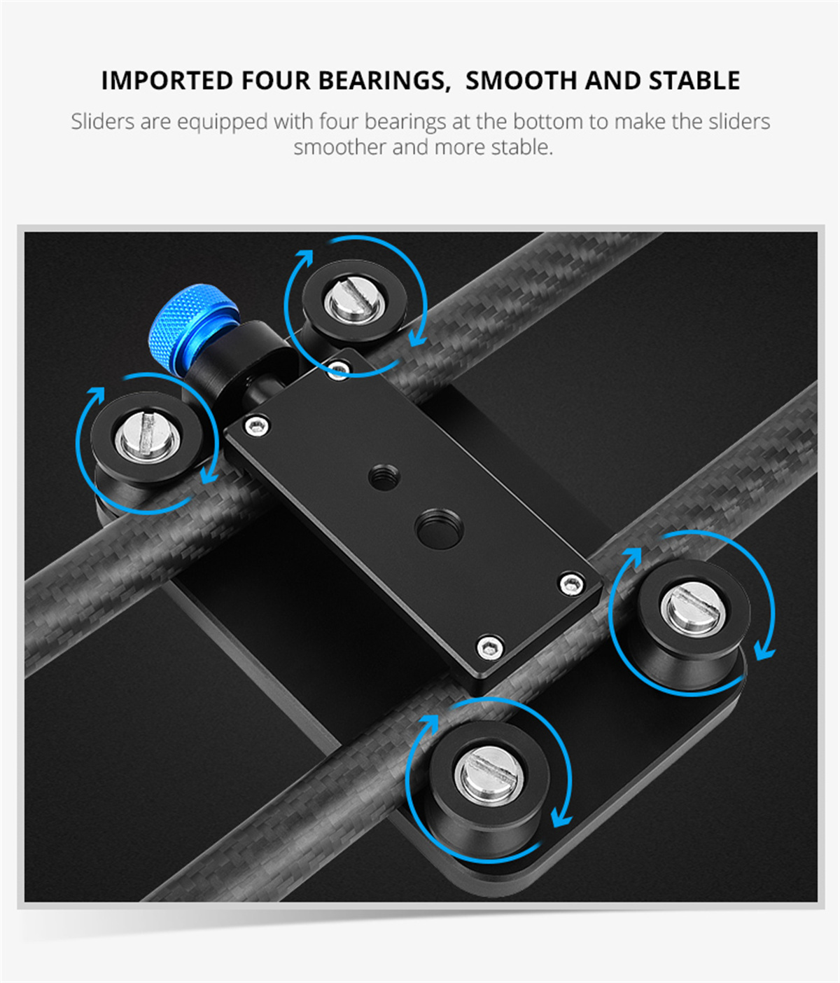 YELANGU 40 سنتيمتر ألياف الكرب - مراجعة Camera Slider Rail وسعره
